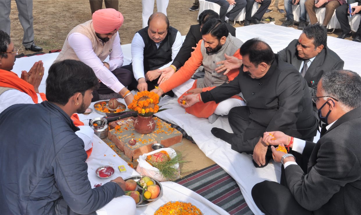 Astroturf being built at a cost of five and a half crores will be equipped with flood lights