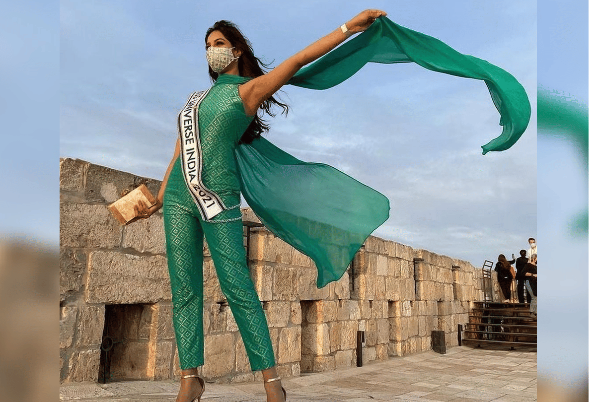 Harnaaz Sandhu Stylish Outfits Photos Miss Universe 2021 Fashion