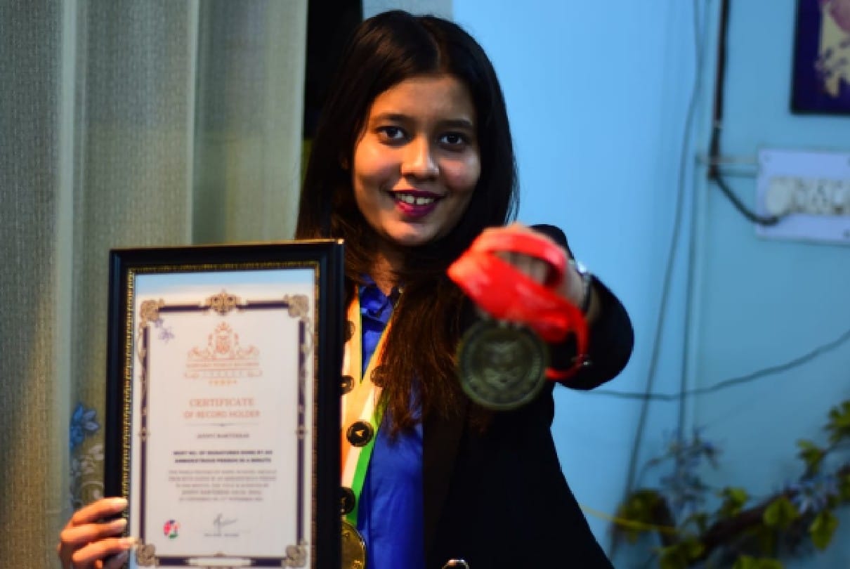 This is a flight of spirits: Jabalpur's Janhvi beats serious illness and gets her name in Harvard World Records
