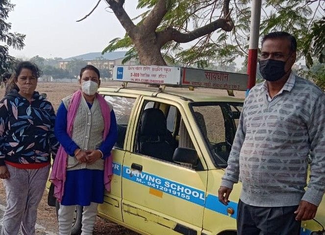 Car driving training given to women