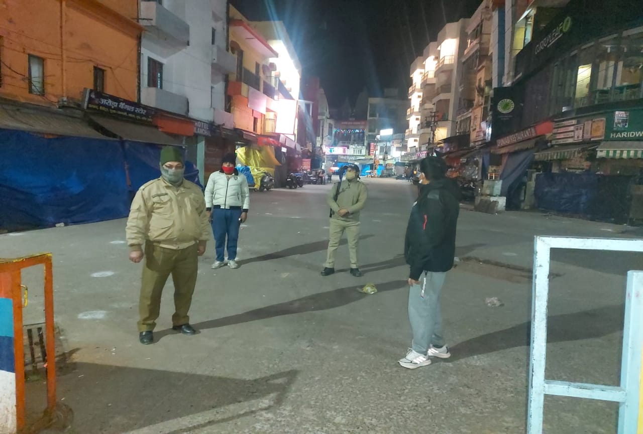 Night Curfew in Uttarakhand: Haridwar SP City check reality of night curfew, see photos