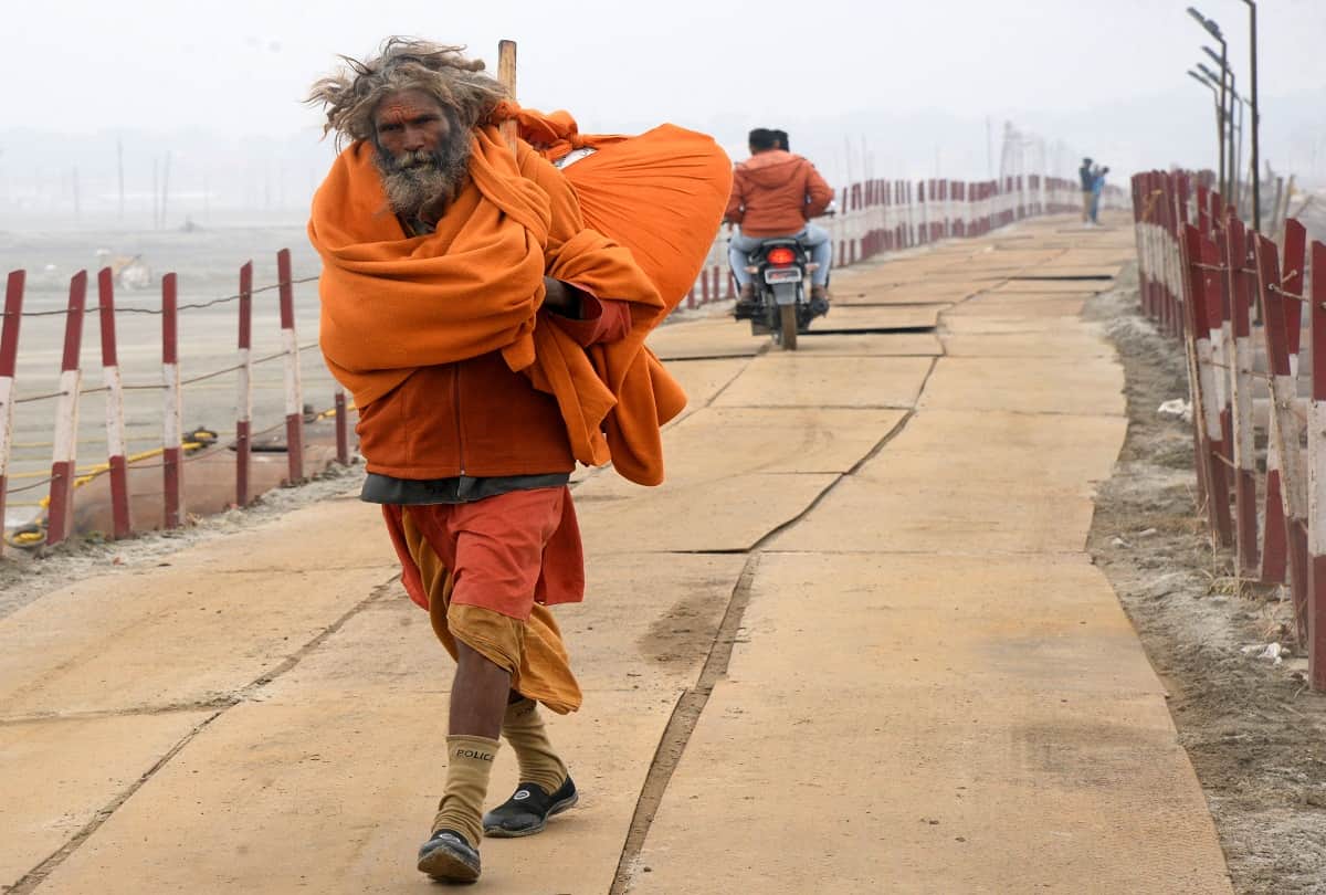 Magh Mela: Preparations for the Mela in the first rain, roads collapsed