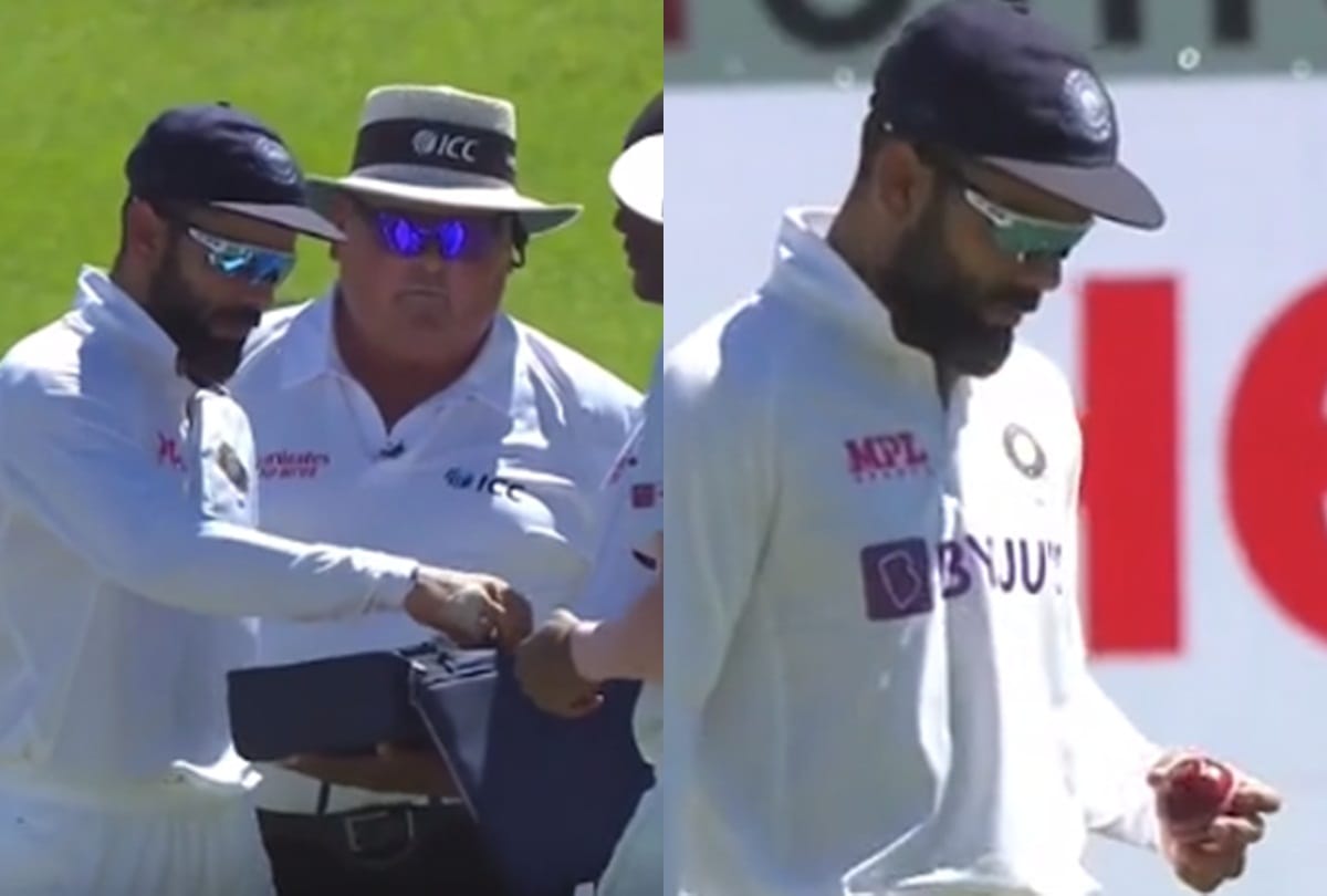 IND vs SA, 1st Test: Captain Virat Kohli along with team mates discussion with umpire over kookaburra ball