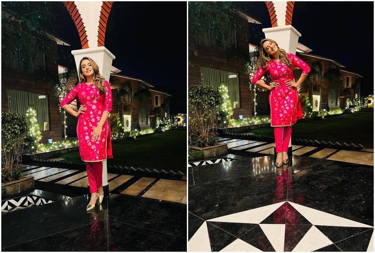 Bhojpuri: Akshara Singh shares her new photos in a pink suit fans went crazy seeing the desi style of the actress