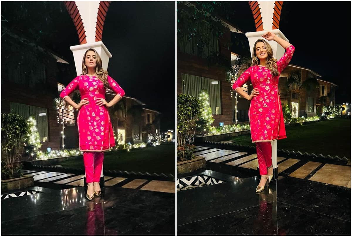 Bhojpuri: Akshara Singh shares her new photos in a pink suit fans went crazy seeing the desi style of the actress