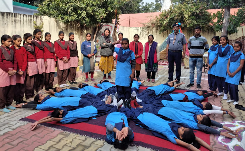 In the Scoud Guide camp, the girls took training in various disciplines