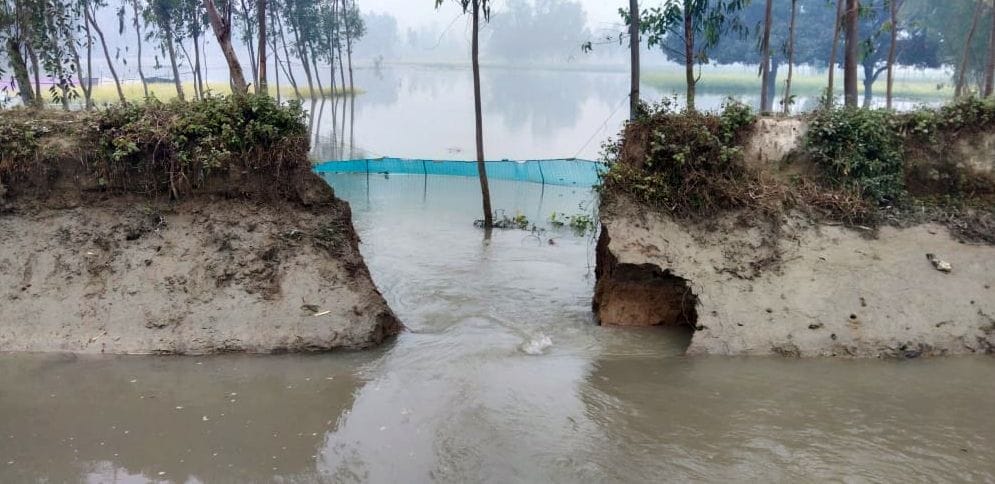 Water kept filling in the houses even for the second day