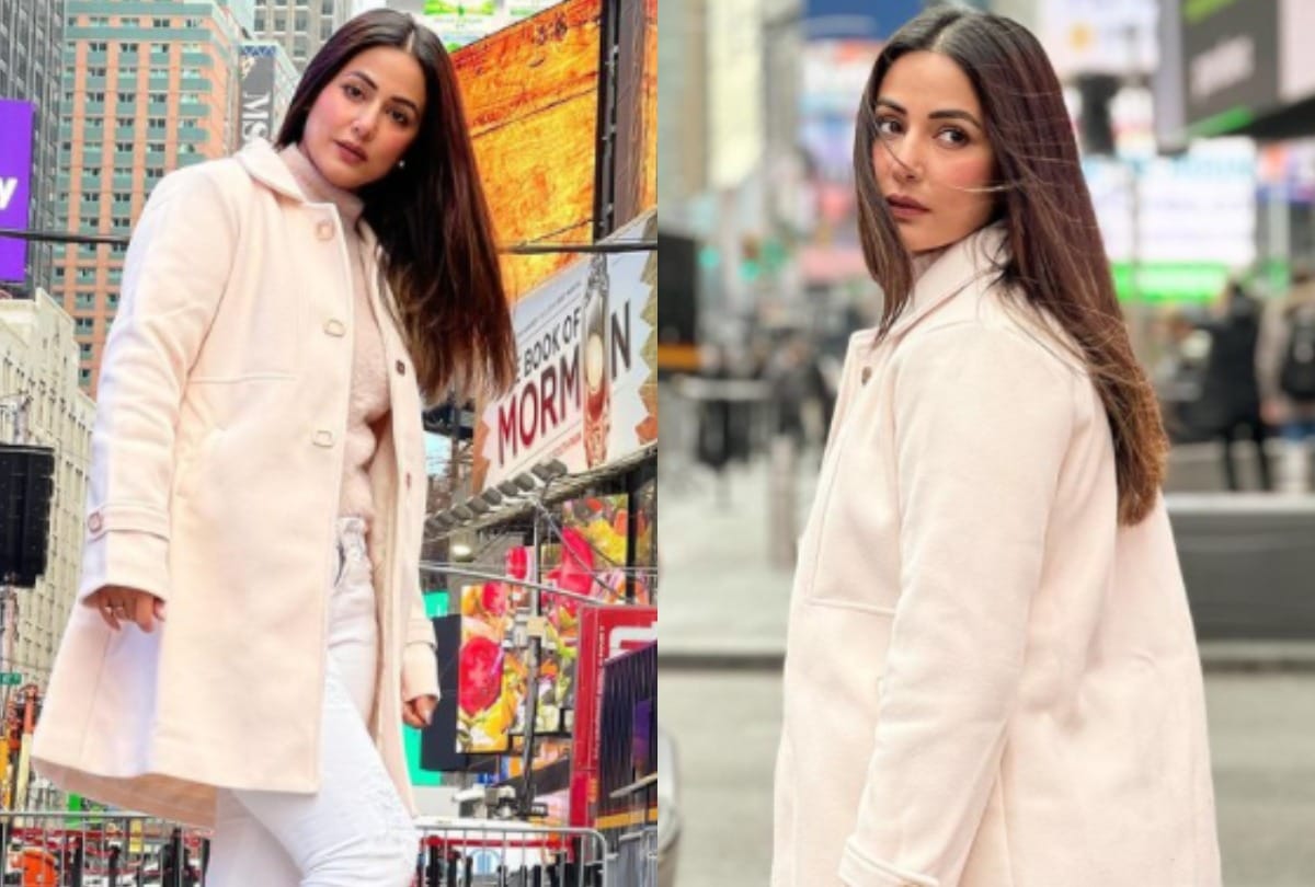 hina khan looks stunning in her latest photo shoot she poses on new york streets