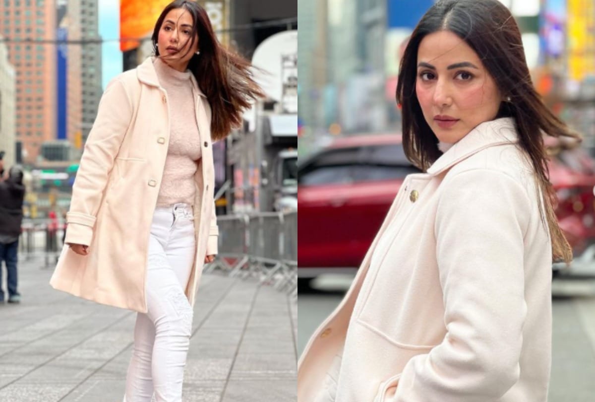 hina khan looks stunning in her latest photo shoot she poses on new york streets