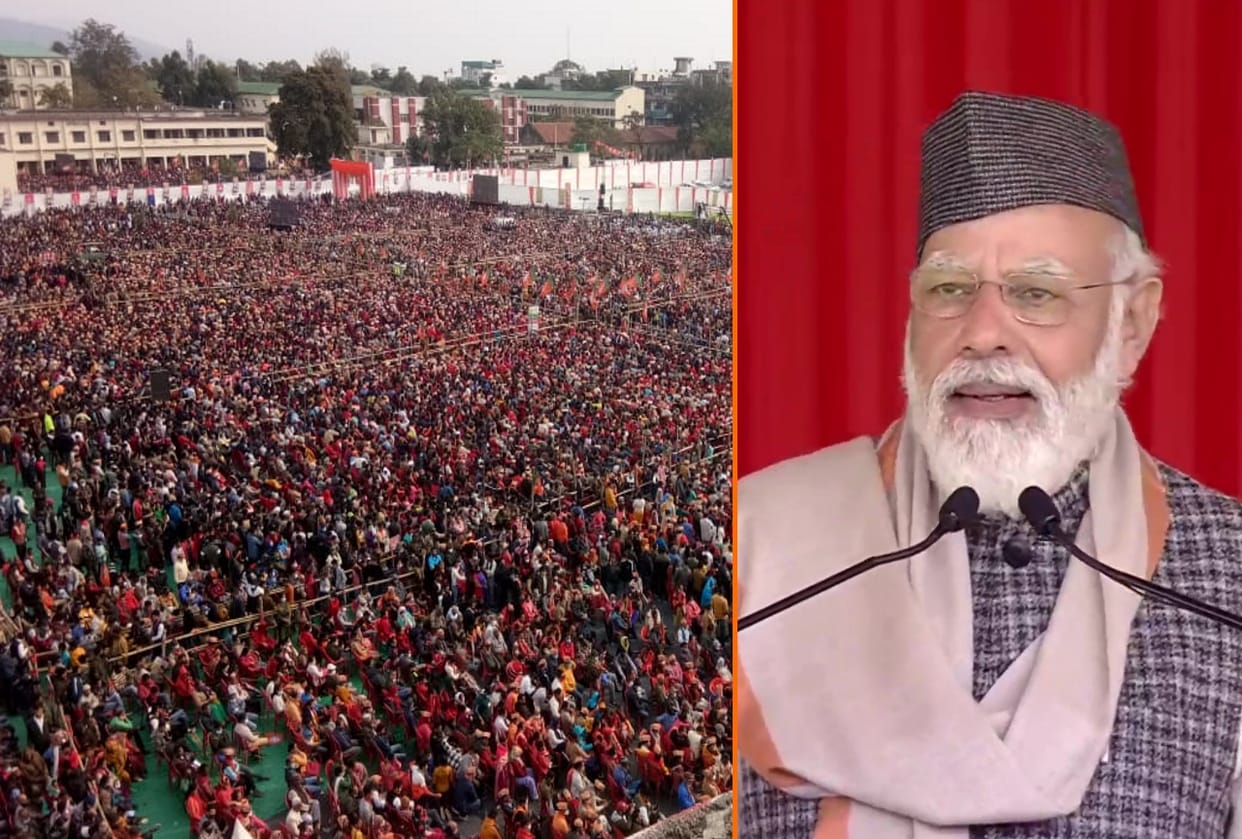PM Narendra Modi Uttarakhand Visit: Rally in Haldwani, huge rush geathered, photos