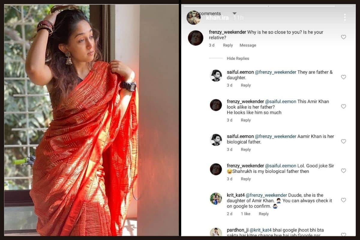 Ira Khan reacts to Instagram user who is questioning her relationship with Actor Aamir Khan