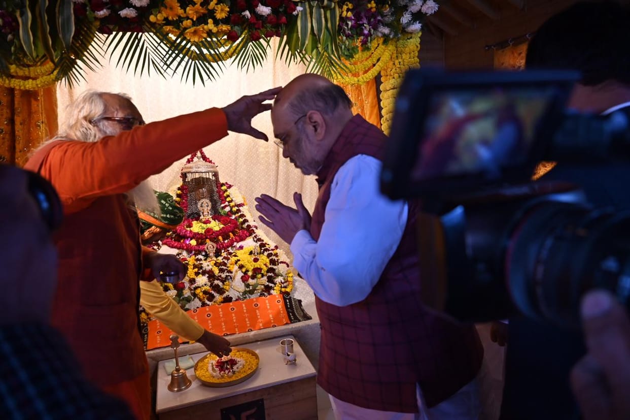 Home Minister Amit Shah reached Ayodhya: visited Ramlala and inspected the construction work of the temple