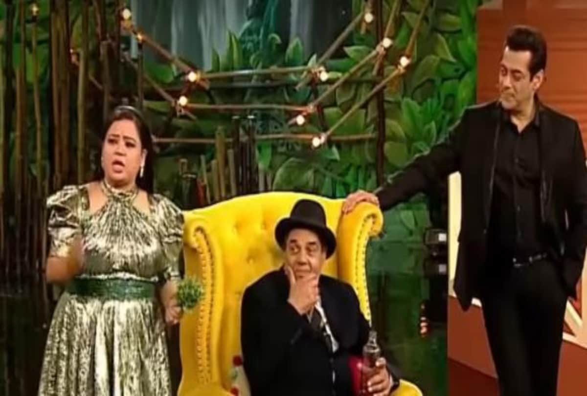 Bigg Boss 15: Bharti Singh and Dharmendra arrived to celebrate the new year took a jibe at Salman for biting the snake