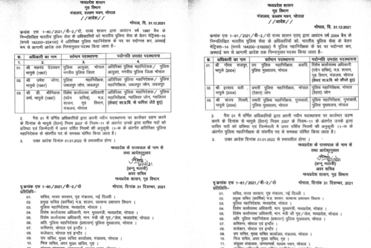 Promotion to 31 IPS officers: Police Commissioner Makrand Deuskar, D. Srinivas Verma as ADG, Irshad Wali as IG