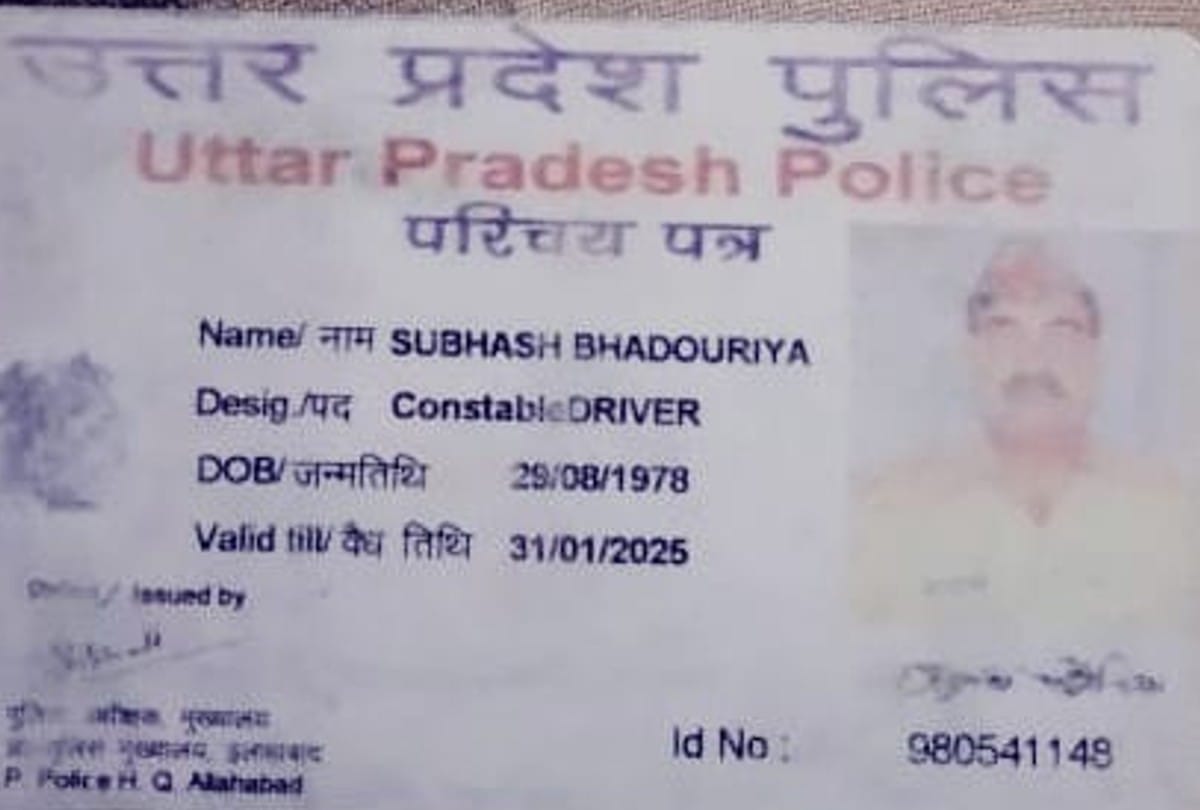 police constable died in road accident in agra