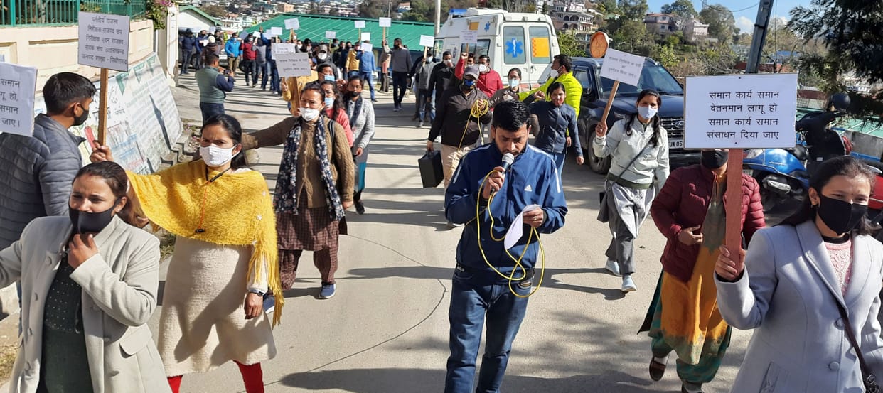 Public anger rally was taken out for four-point demands