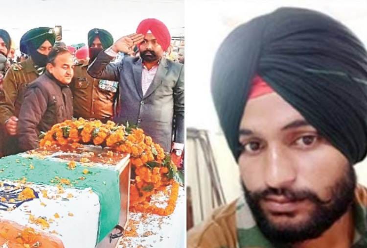 Last farewell to Jasvir Singh who was martyred in South Kashmir