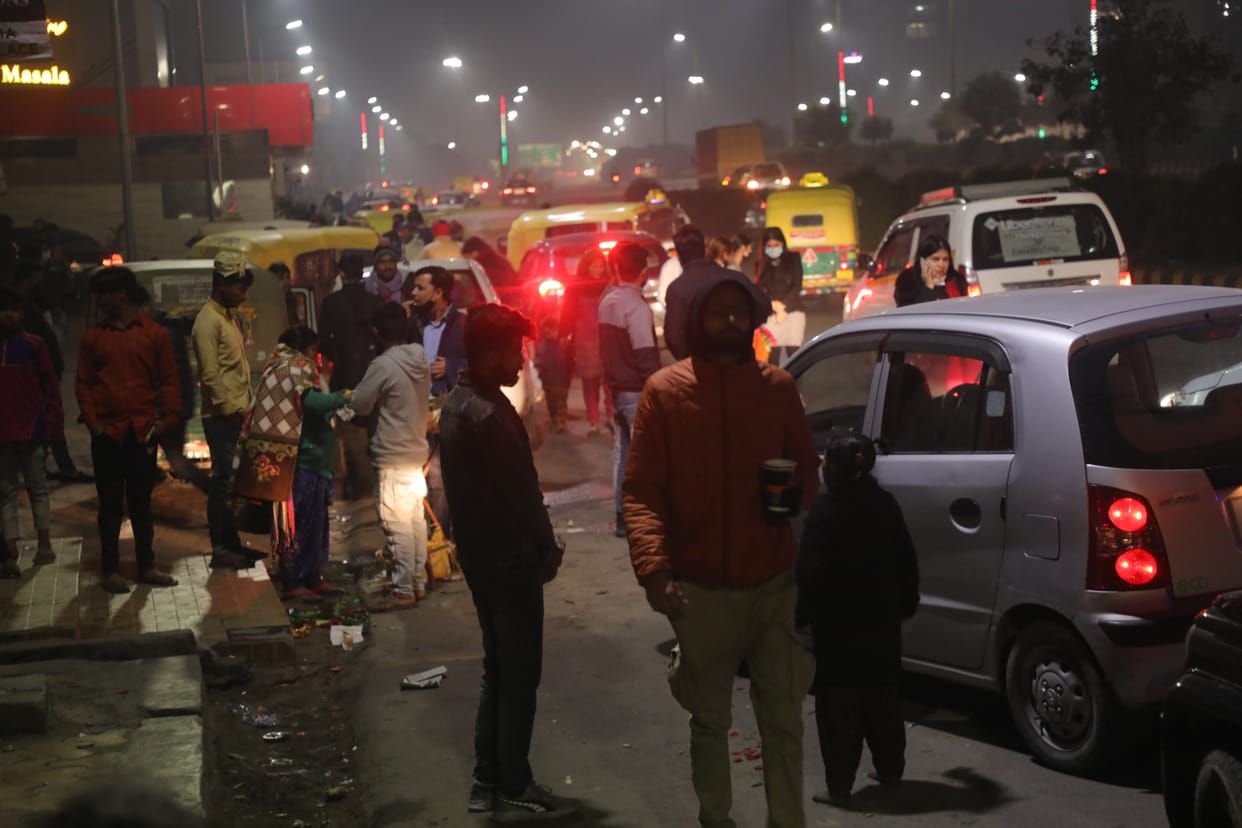 Night curfew rules broken in New Year's welcome celebration