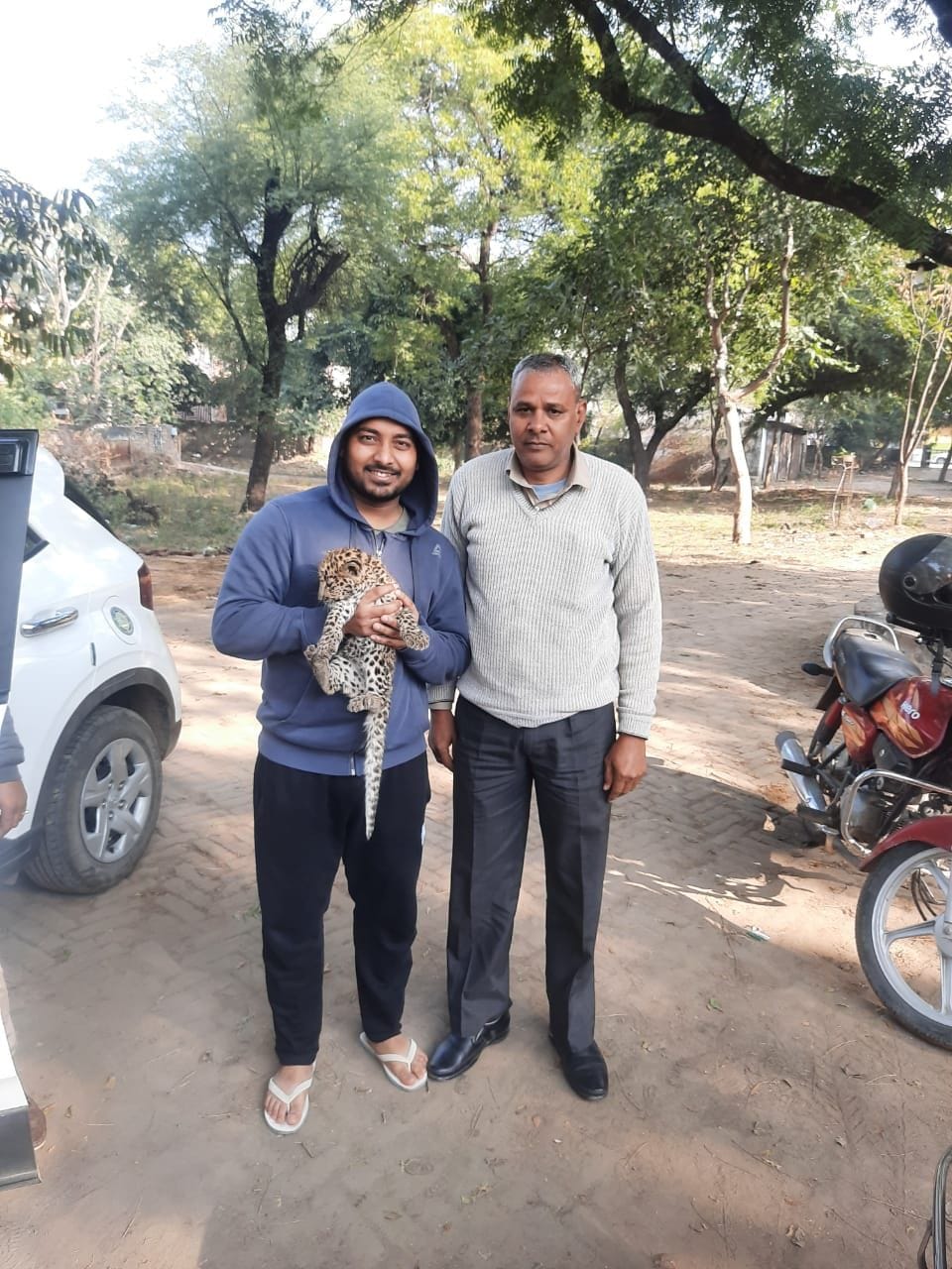 Dentue's cub mixed in the hills of village Daukhera