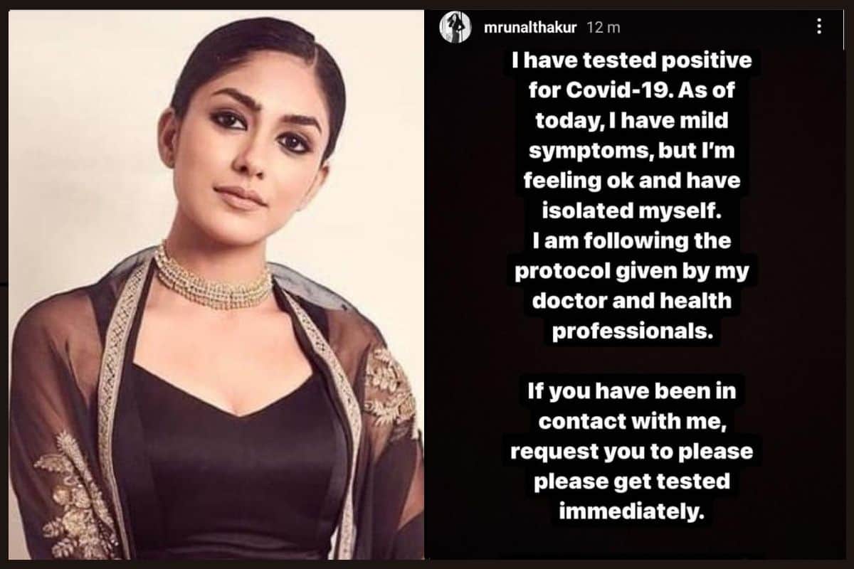 Jersey Fame Mrunal Thakur tested covid positive