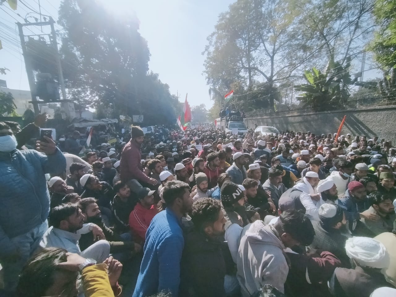 haridwar dharm sansad: Muslim organization march on controversial statement and Waseem Rizvi arresting, see photos