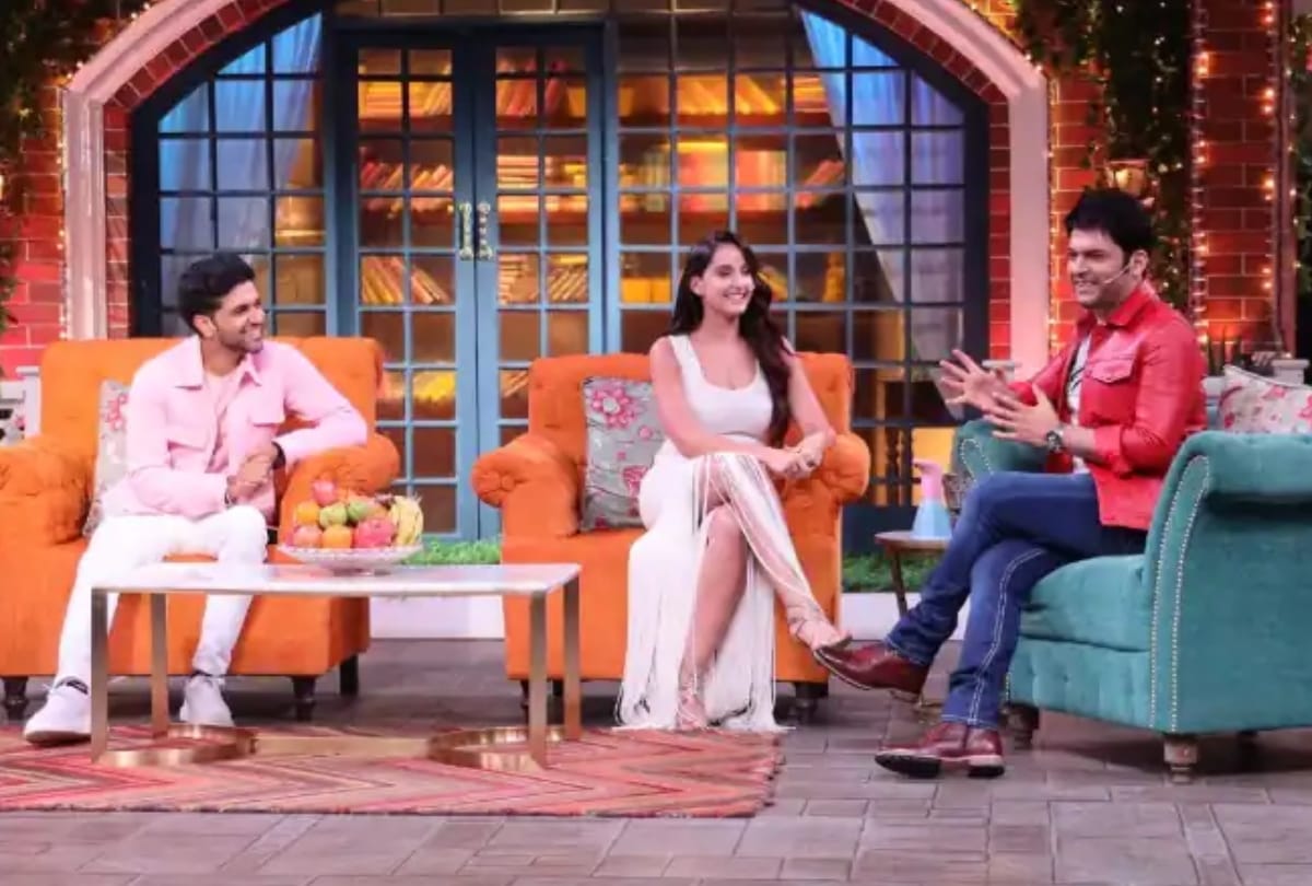 The Kapil Sharma Show Nora Fatehi did KISS to Guru Randhawa in front of everyone seeing this Kapil Sharma said this