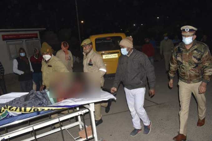 Additional CP of varanasi subhash chandra dubey taken student to to hospital who was injured