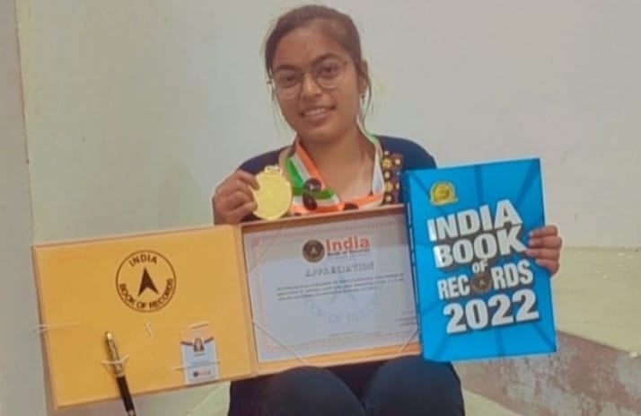 Kirti got her name registered in India Book of Records