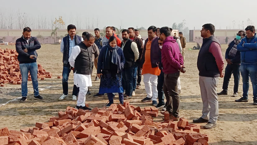 ADM E inspected the site of Chief Minister's public meeting
