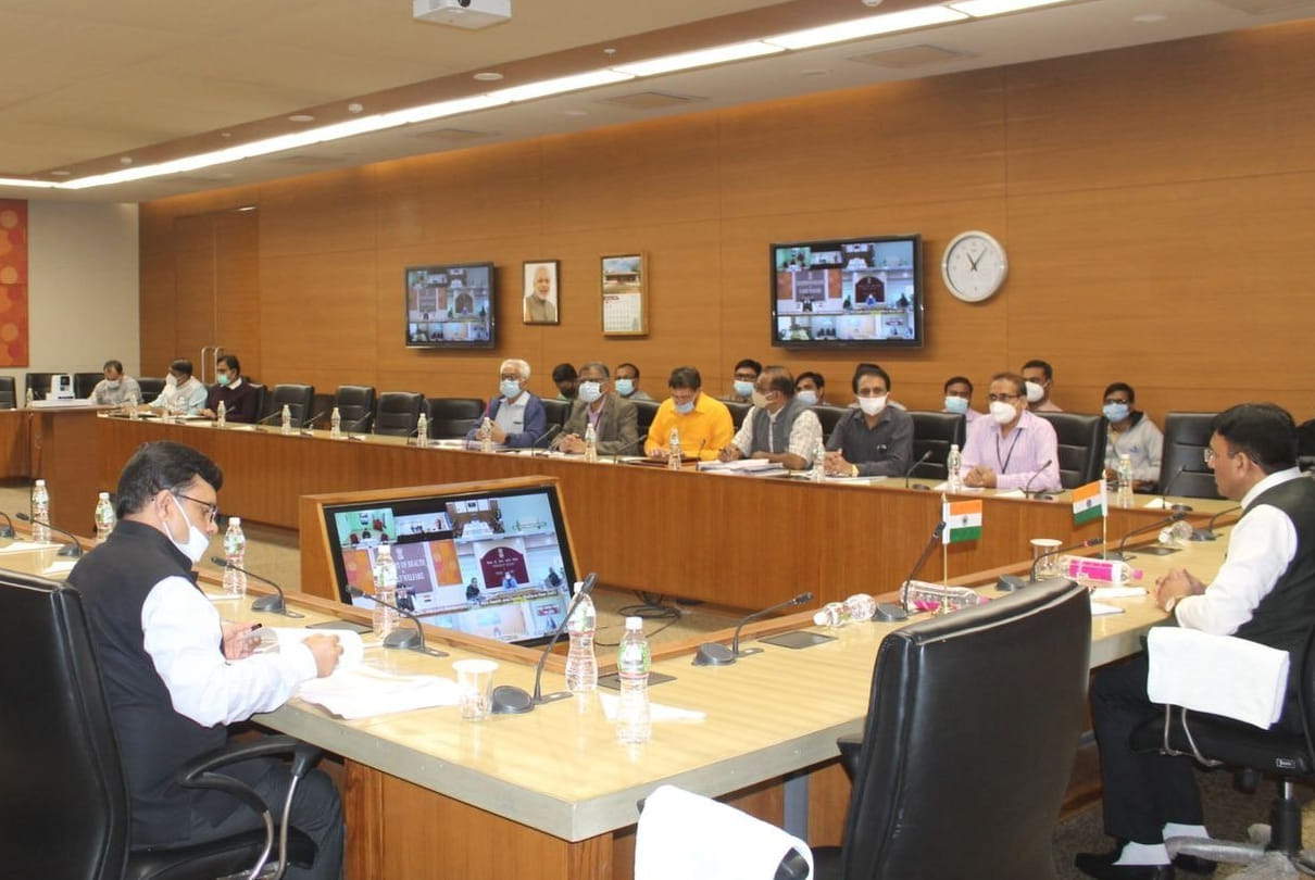 Union Minister Mansukh Mandaviya reviews public health preparedness for COVID19 and vaccination progress with States And UTs