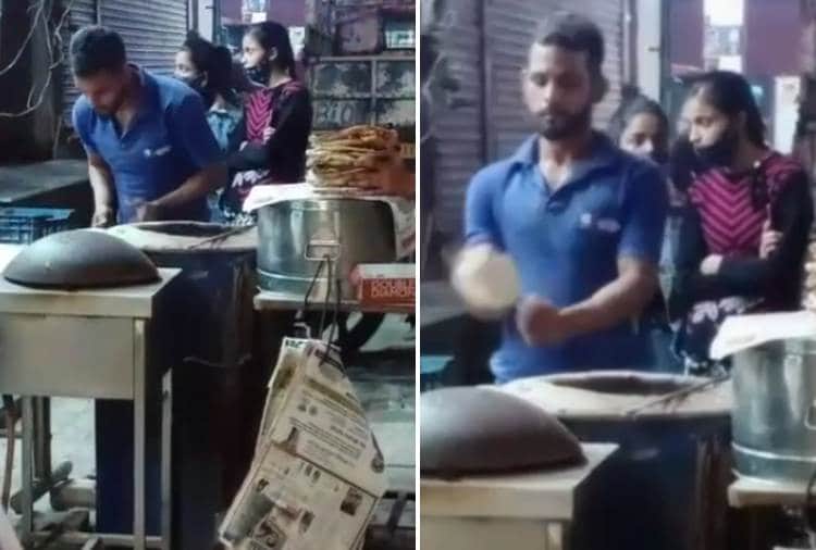 Video of Man Making Roti by Spitting goes Viral on Social media