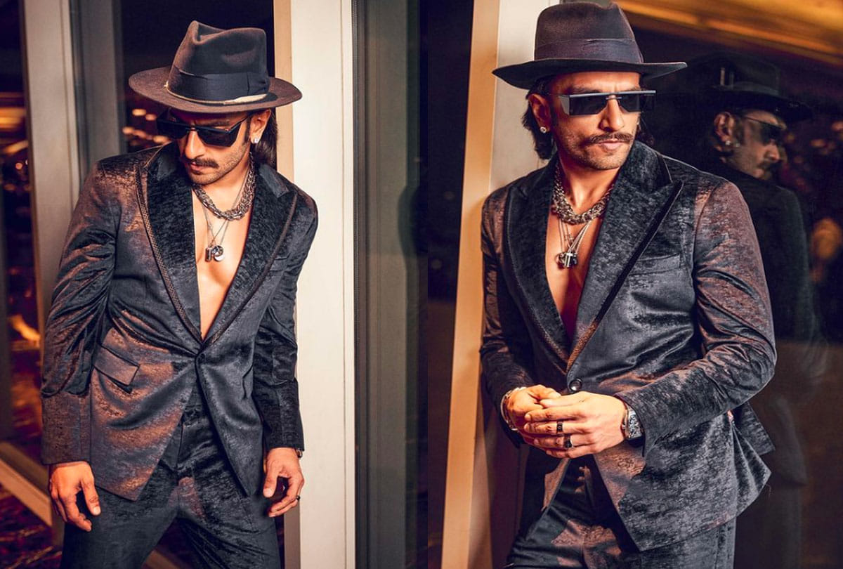 Social media: Fan made Ranveer Singh face with five different expressions on his back the surprised actor hugged him