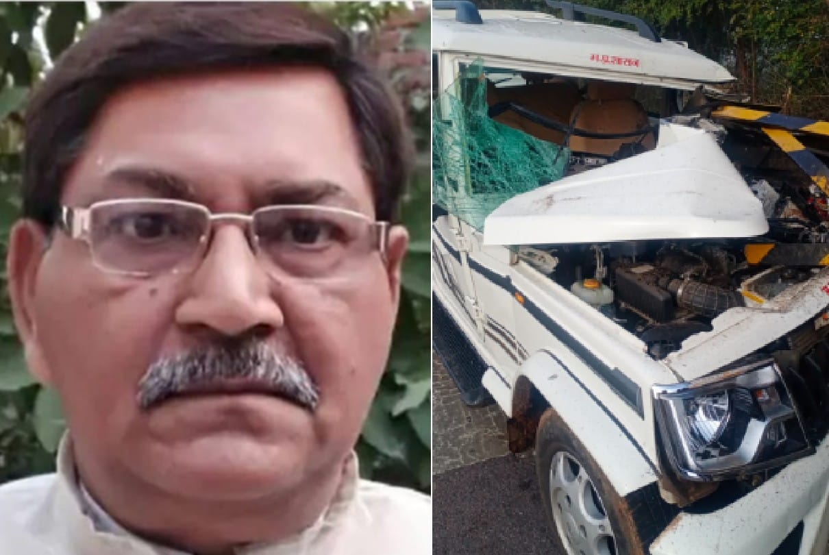 MP News: Guna's CMHO's car rammed into a tanker in Shivpuri, died on the spot