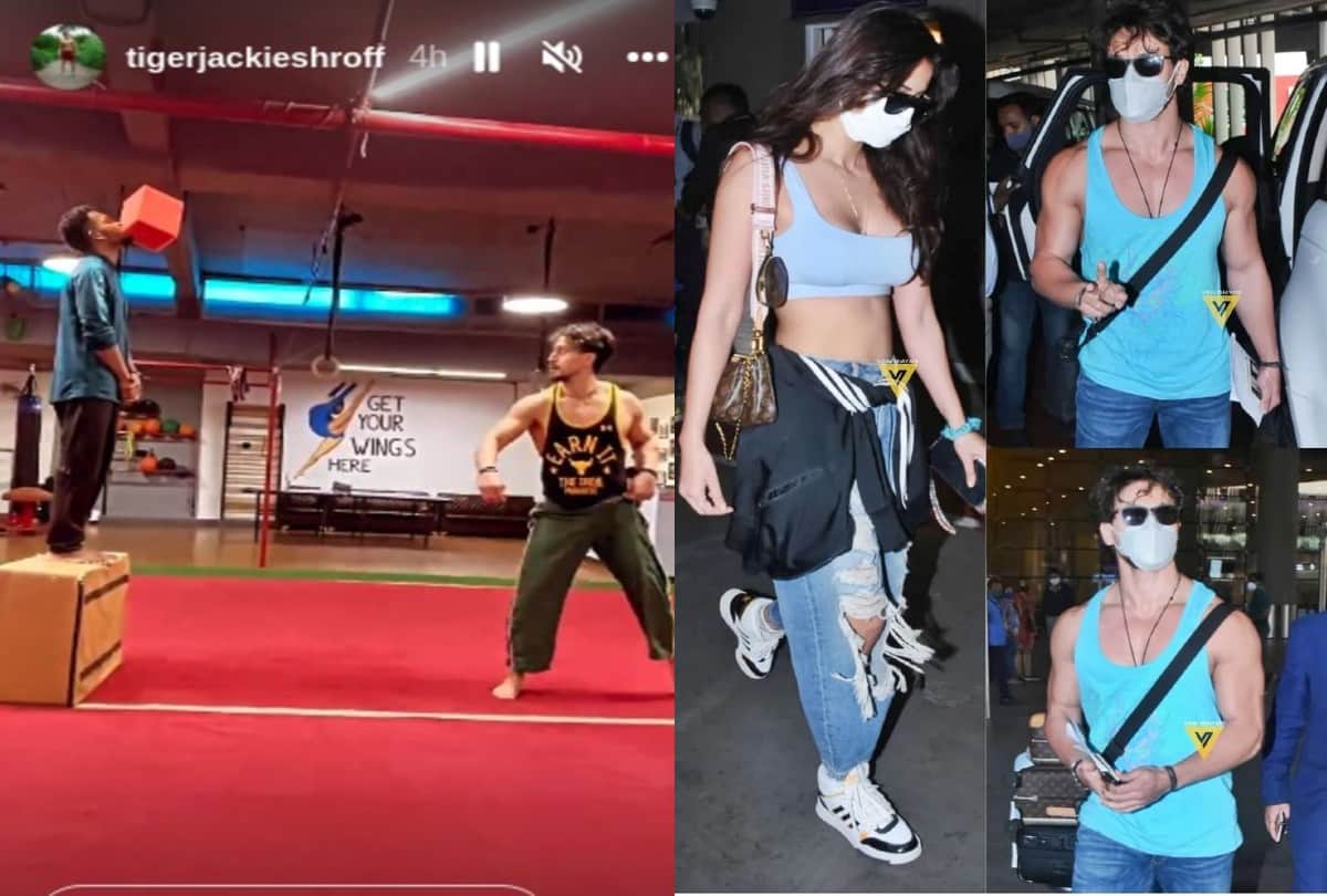 Tiger Shroff returns from Maldives holiday with Disha Patani shows great stunts in gym