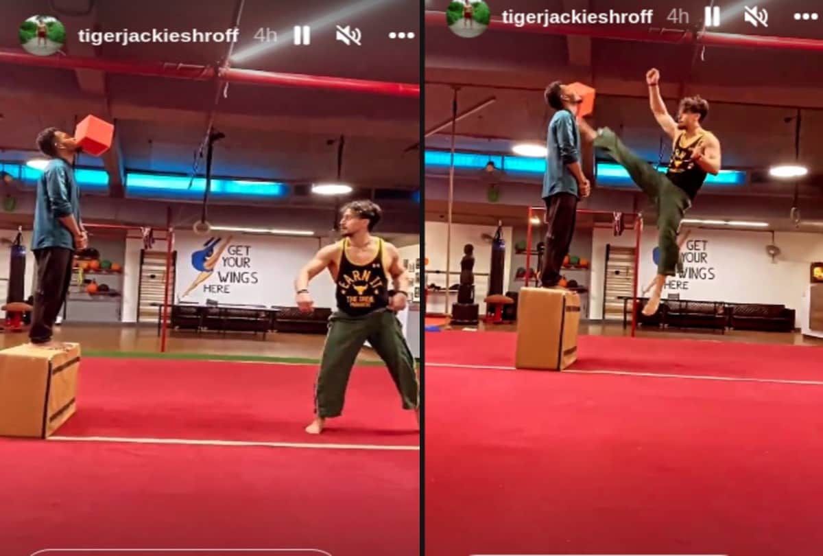 Tiger Shroff returns from Maldives holiday with Disha Patani shows great stunts in gym
