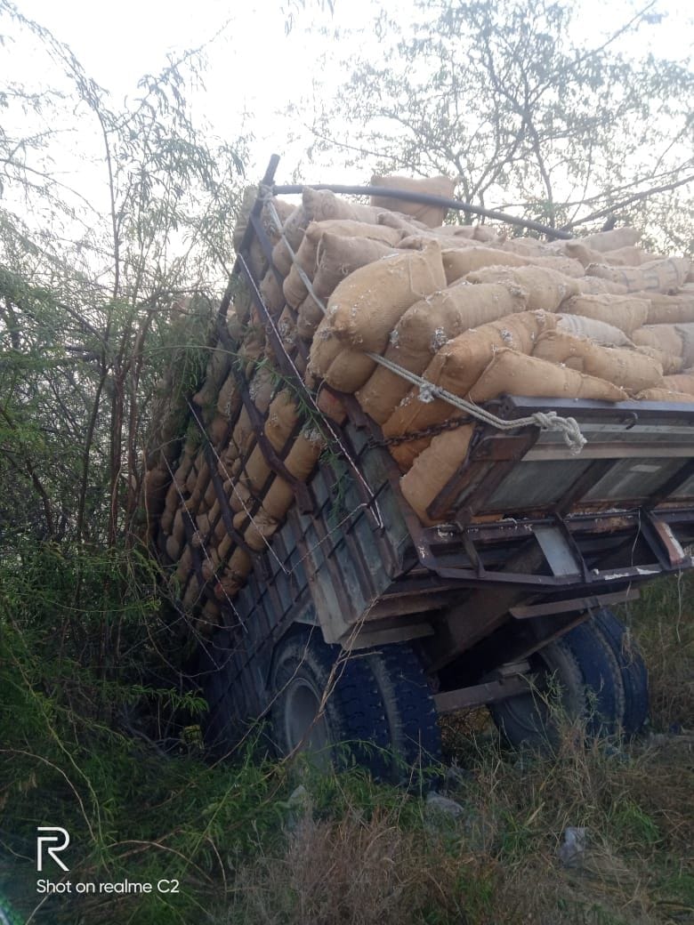 Tractor's torn tire, jumped to save life, then speeding car crushed it, death