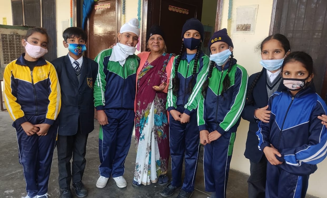 children celebrated new year with elders, Yamunanagar