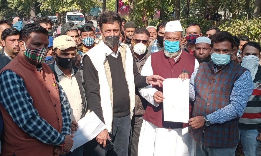 Villagers demonstrated against the decaying road