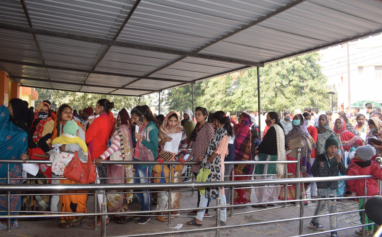Number of patients started increasing in the district with winter