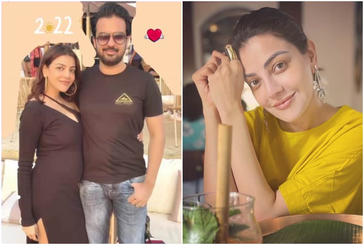 Social media: Kajal Aggarwal shared a picture with husband was seen flaunting baby bump in black dress