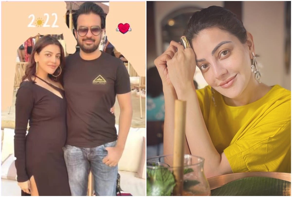 Social media: Kajal Aggarwal shared a picture with husband was seen flaunting baby bump in black dress