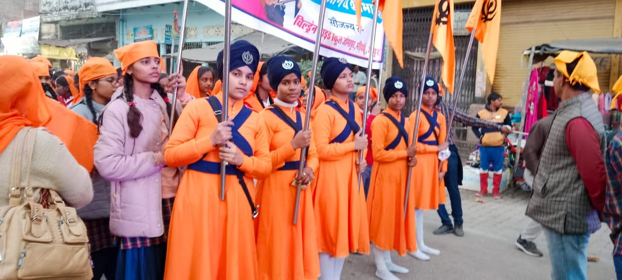 The procession took out on the light year of Guru Gobind Singh