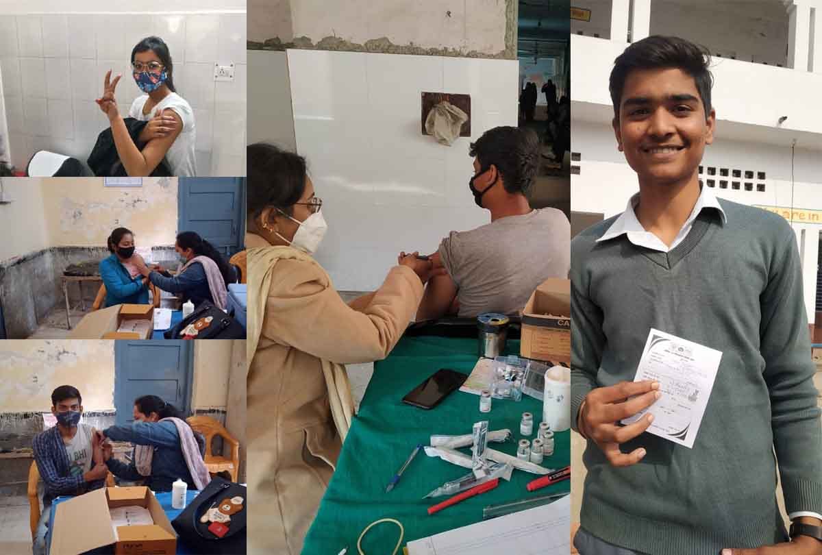 Vaccination started:15 to 18 years old girls and boys took first dose of vaccine in nearby districts including Kanpur