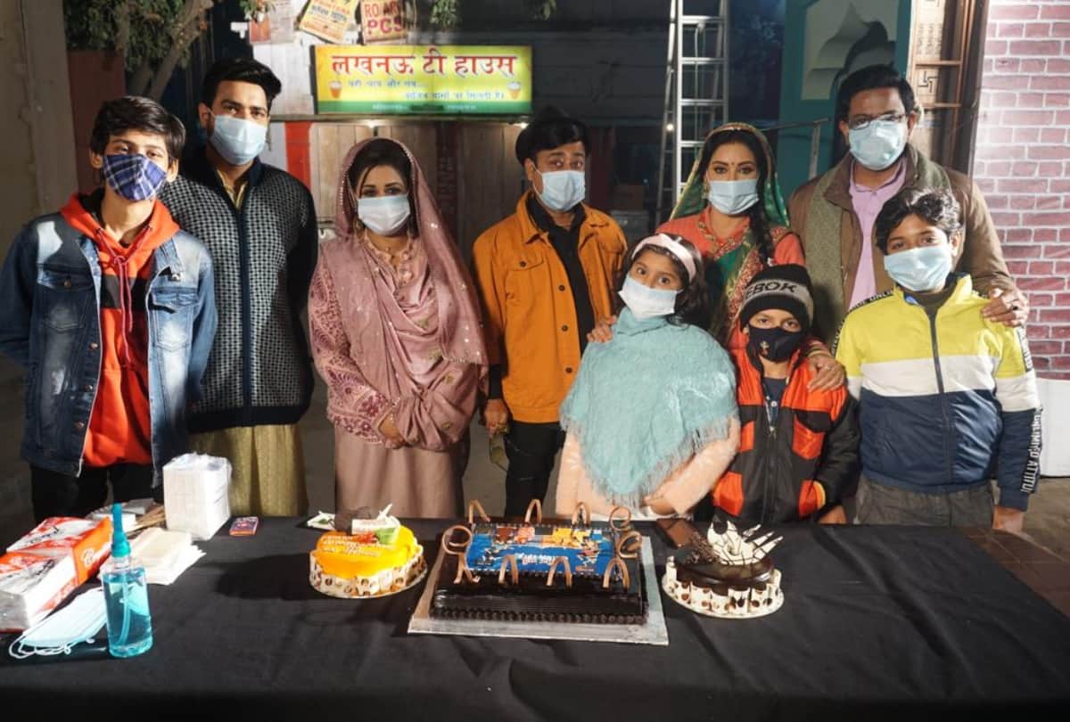 Aur Bhai Kya Chal Raha Hai comedy serial cast celebrating the completion of two hundred episodes on the sets