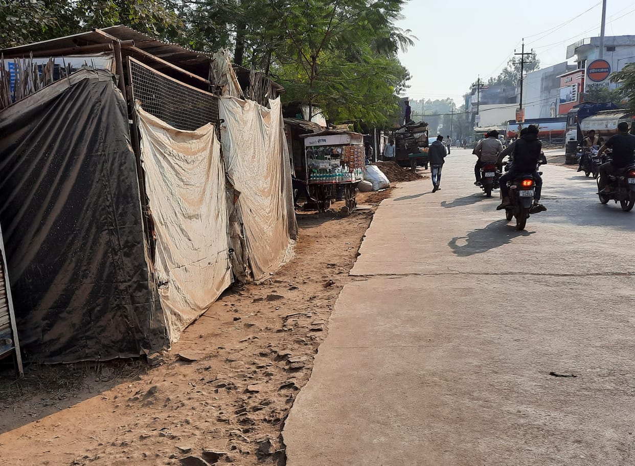 Roads turn into potholes, difficult to walk