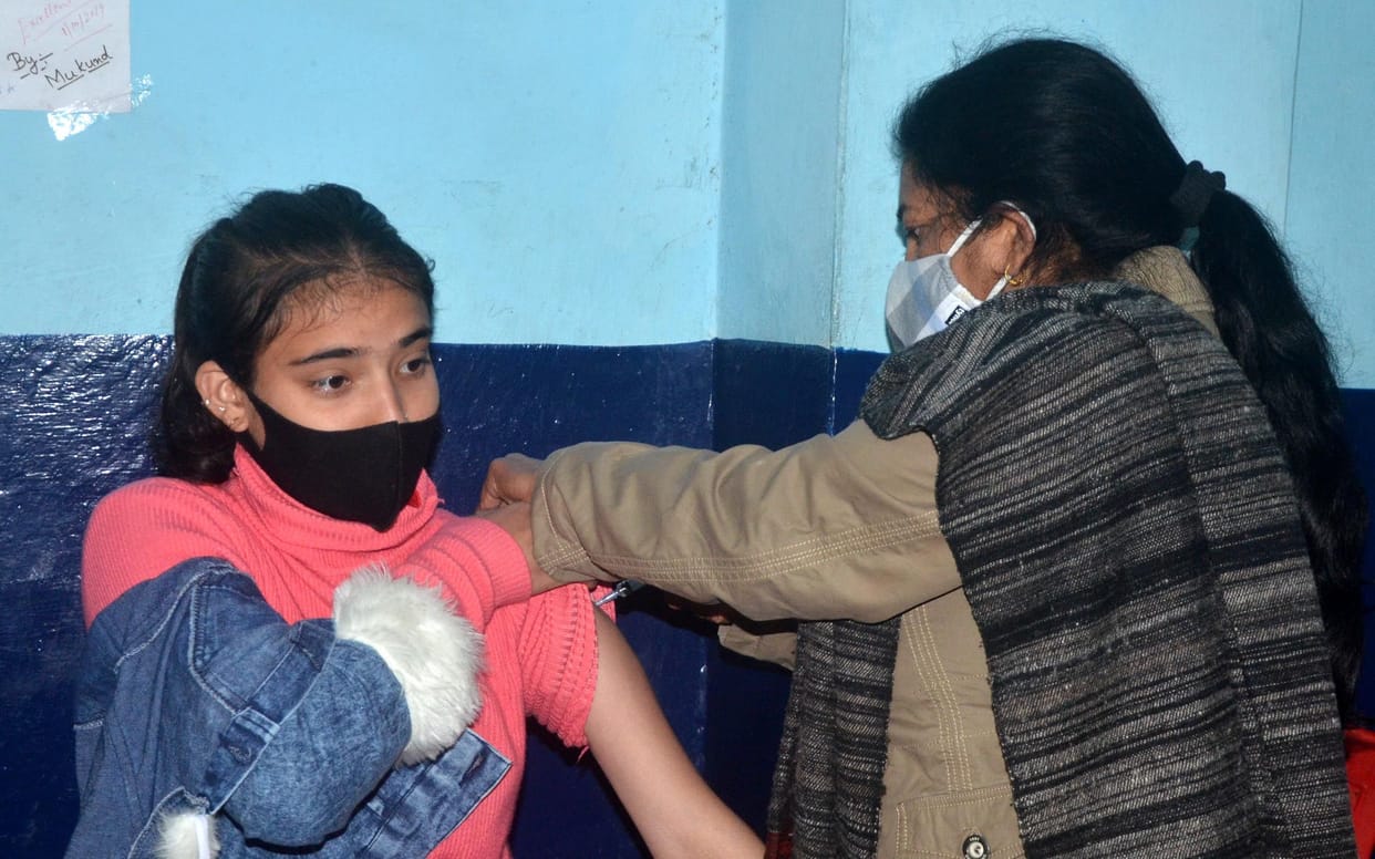 On the second day, 4873 children of the district got the first dose of Covaccine