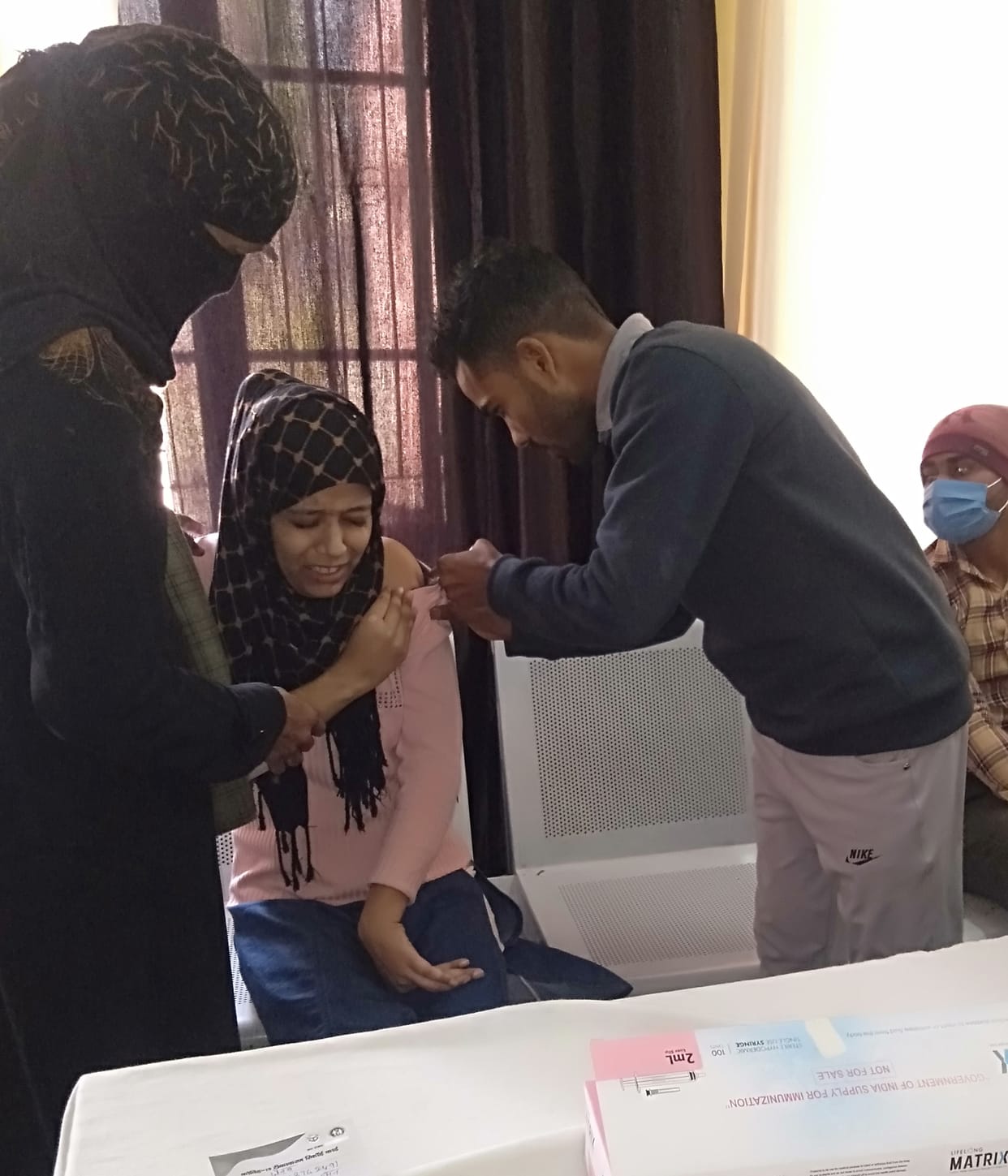 Vaccination of 2222 adolescents at 15 centers