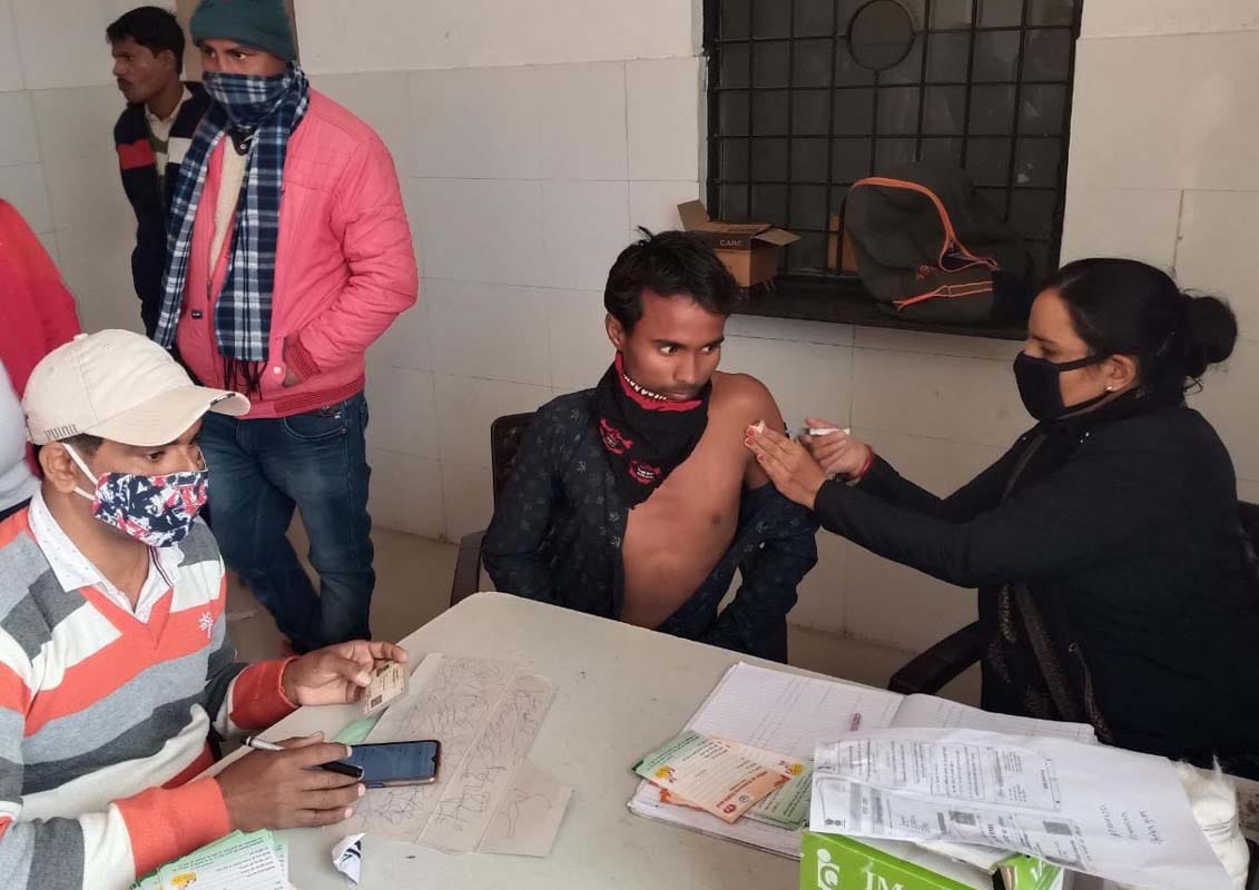 Adolescent girls in the age group of 15 to 18 years were vaccinated
