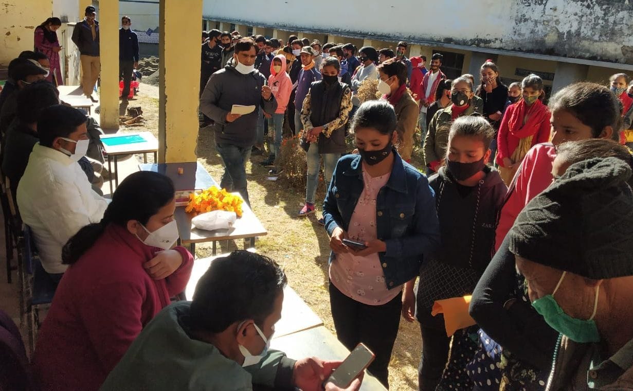 Covid Vaccination For Miner in Almora