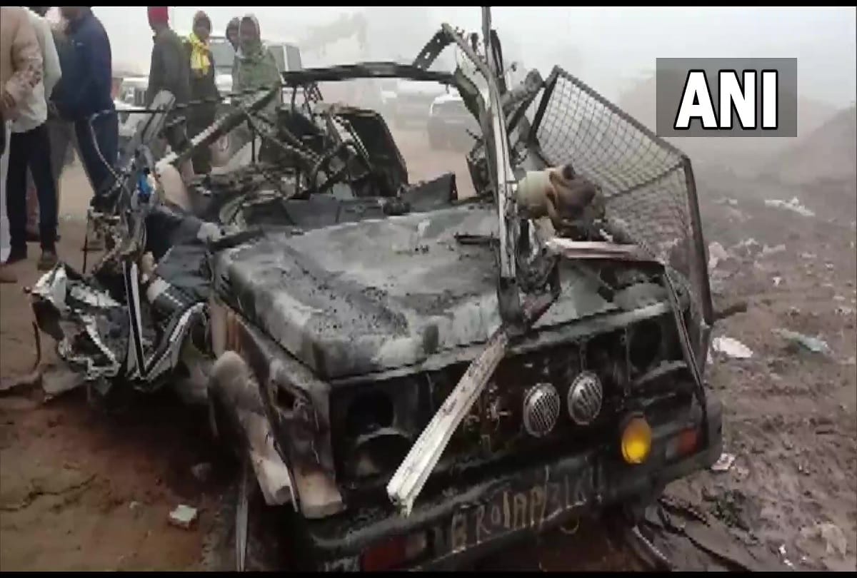 Big accident in Patna: Hyva overturned on police jeep, three soldiers died on the spot, two serious